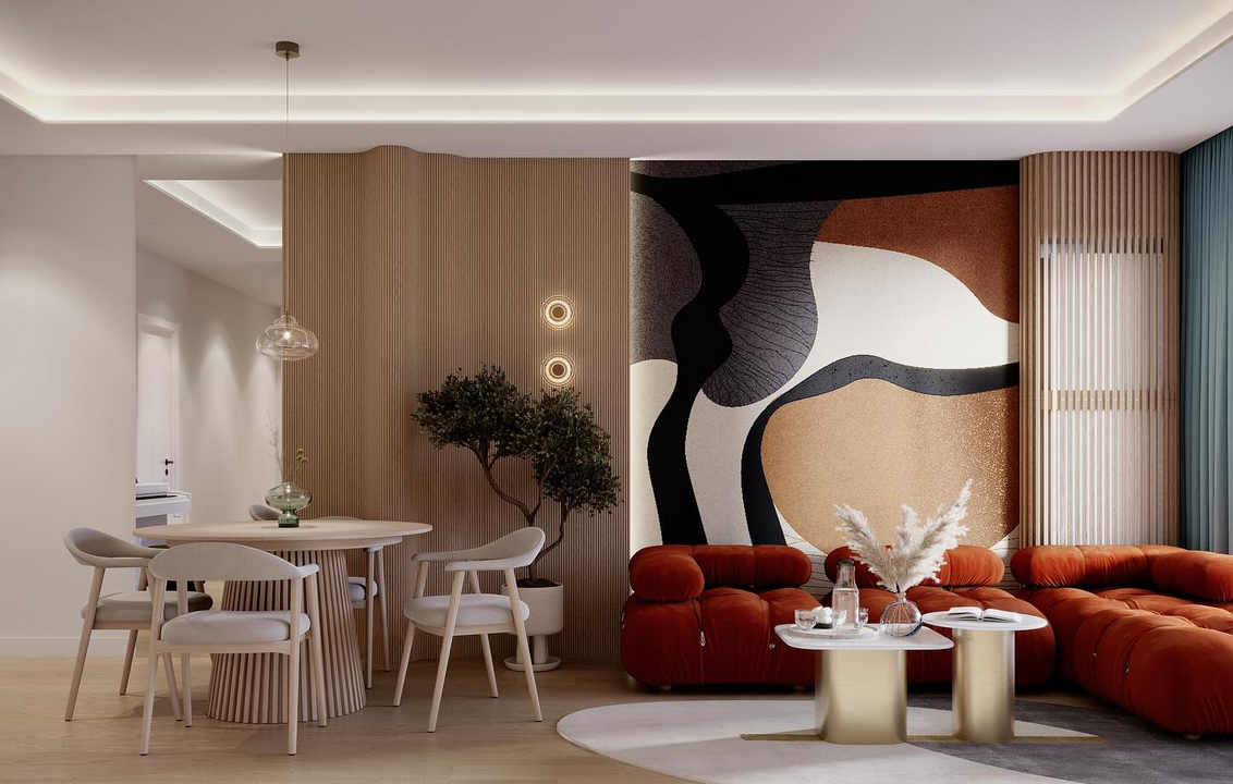 Colorful luxury space